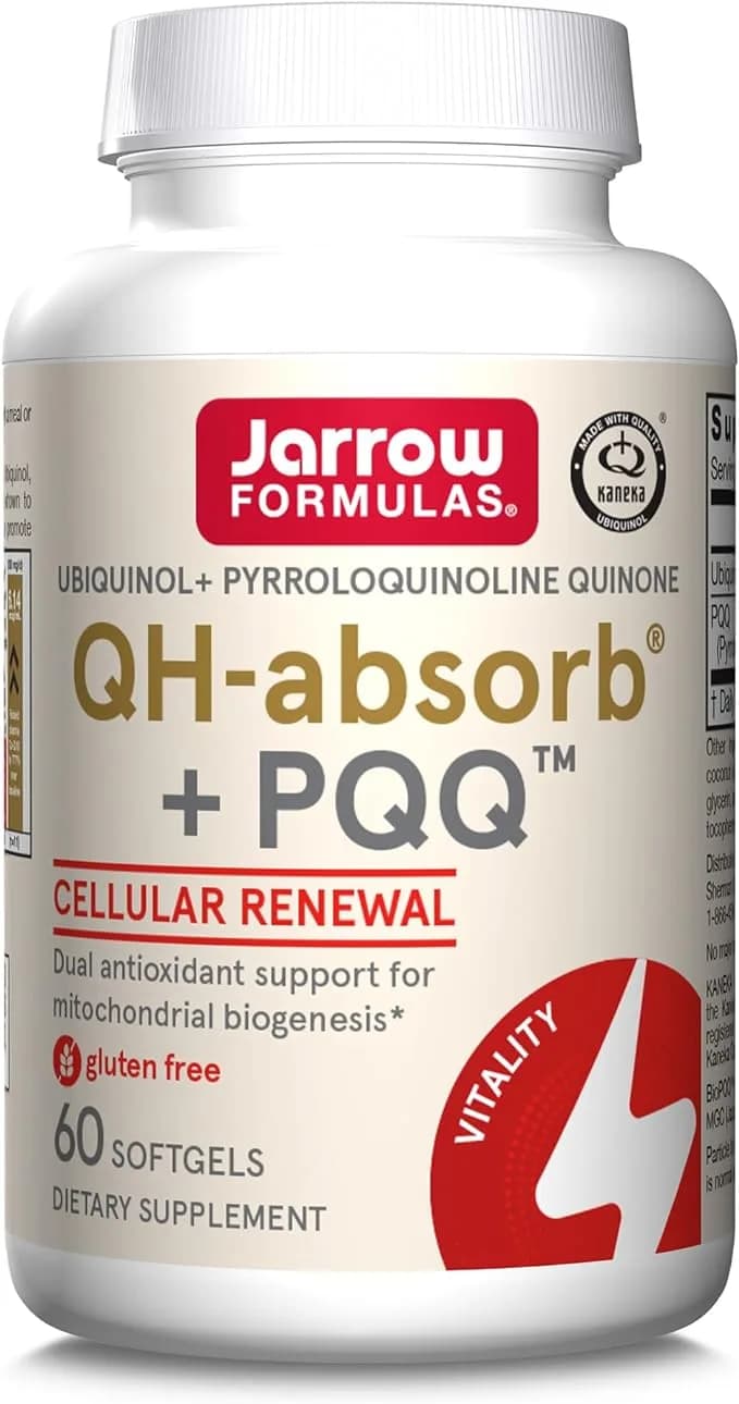 Jarrow Formulas QH-absorb + PQQ – 100 mg Ubiquinol – Up to 60 Servings (Softgels)