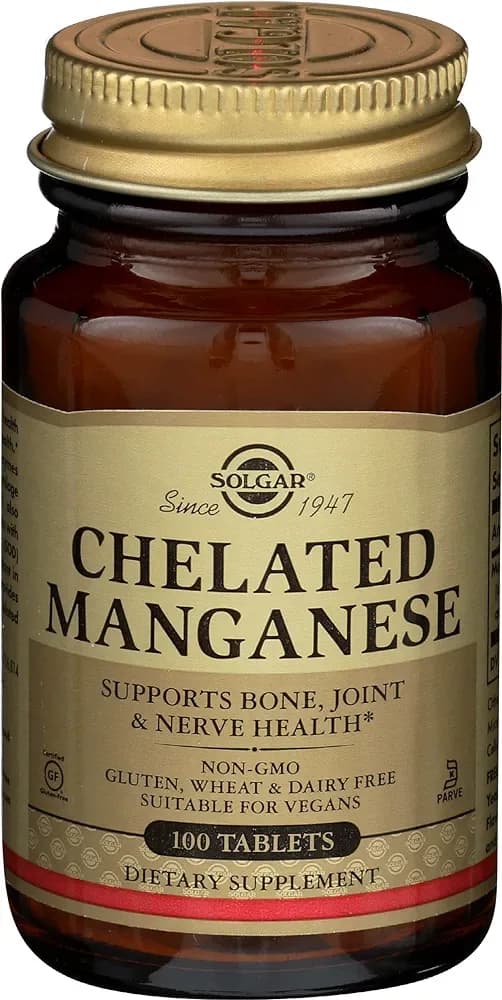 Solgar Solgar Chelated Manganese 8 mg, 100 Tabs