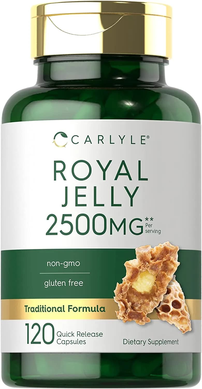 Royal Jelly Capsule, 2500 mg, 120 Count by Carlyle nutritional
