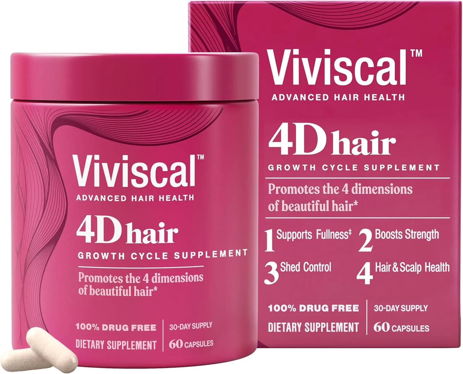 4D Hair Growth Cycle Supplements for Women, 60 Count by Viviscal