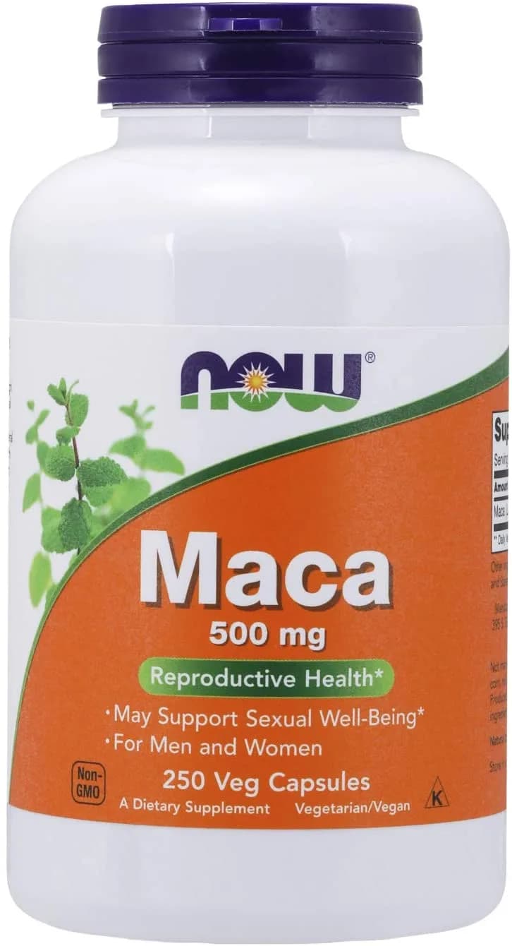 Maca (Lepidium meyenii) For Men and Women, 500 mg, 250 Veg Capsules by NOW