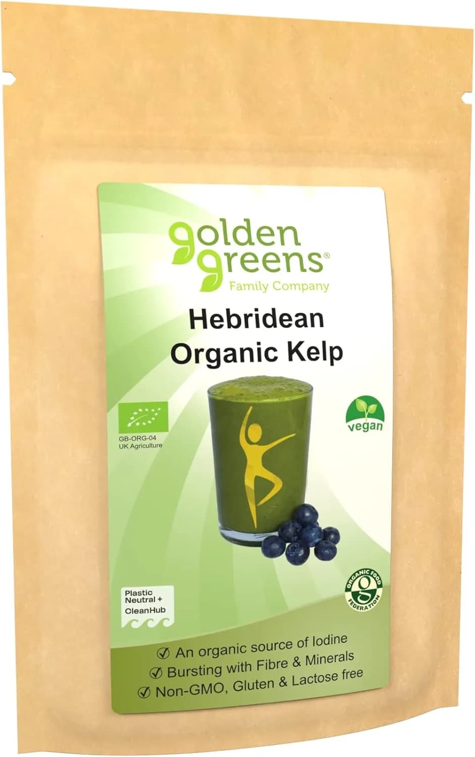 Organic Kelp Powder Natural Iodine for Thyroid by Golden Greens