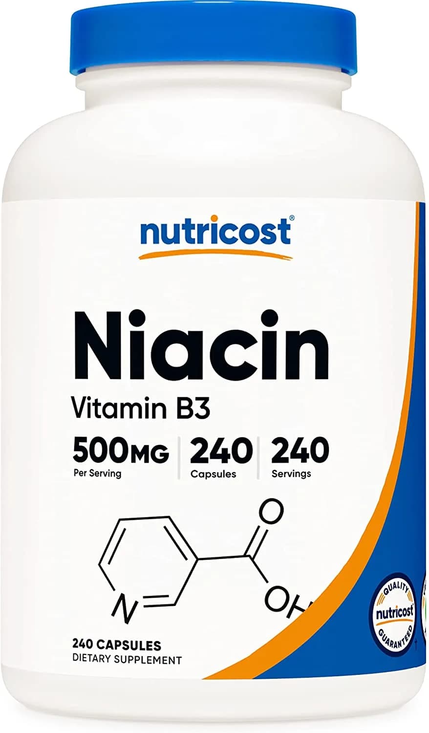 NutriCost Nutricost Niacin (Vitamin B3) 500mg, 240 Capsules