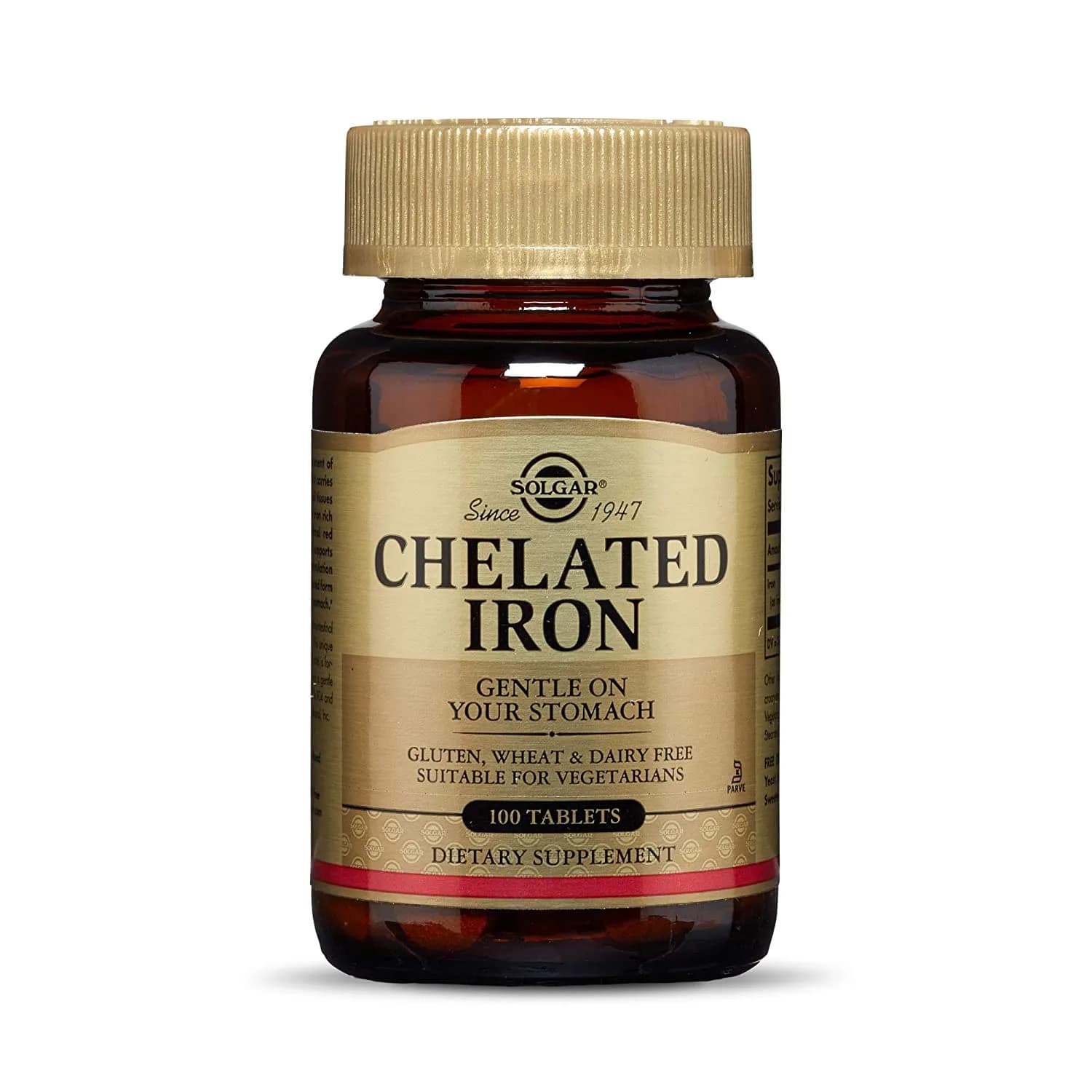 Chelated Iron, 25 mg, 100 Tablets by Solgar