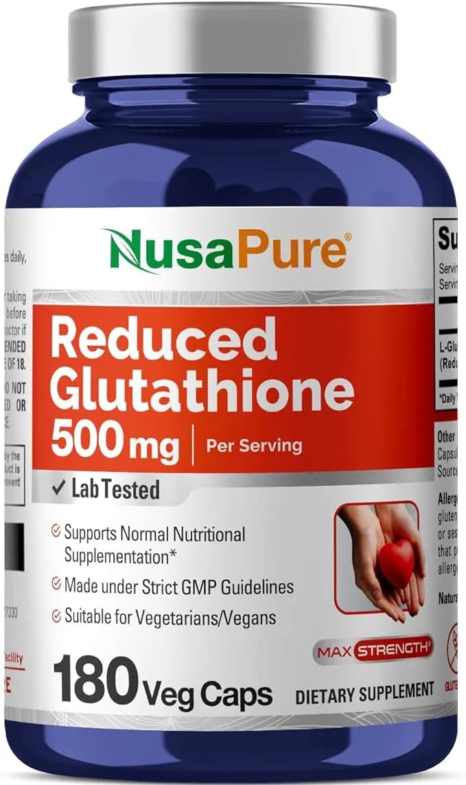 Nusapure Reduced Glutathione 500 mg 180 Capsules