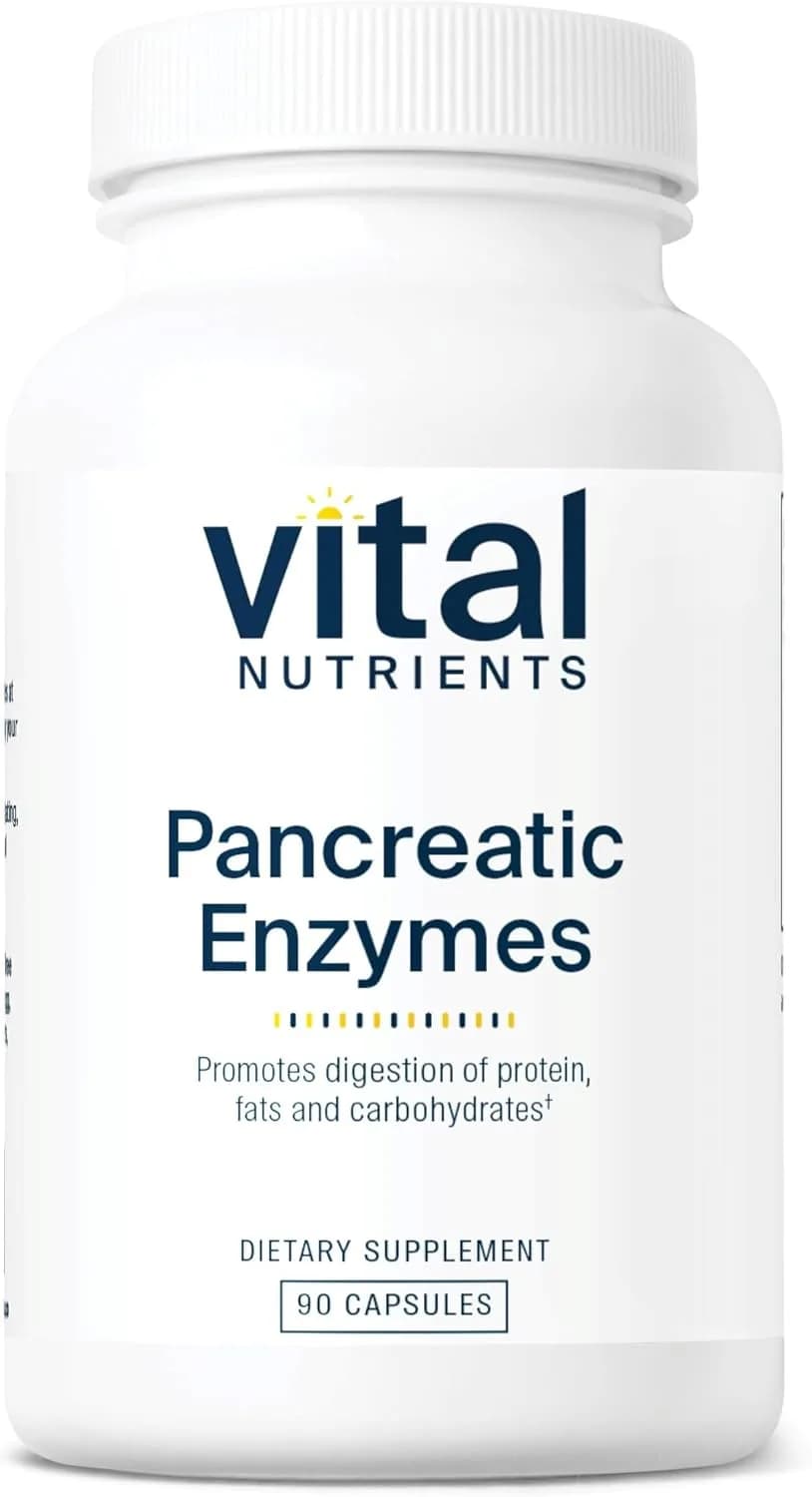 Pancreatic Enzymes Supplement Full Strength, 90 Capsules by Vital Nutrients