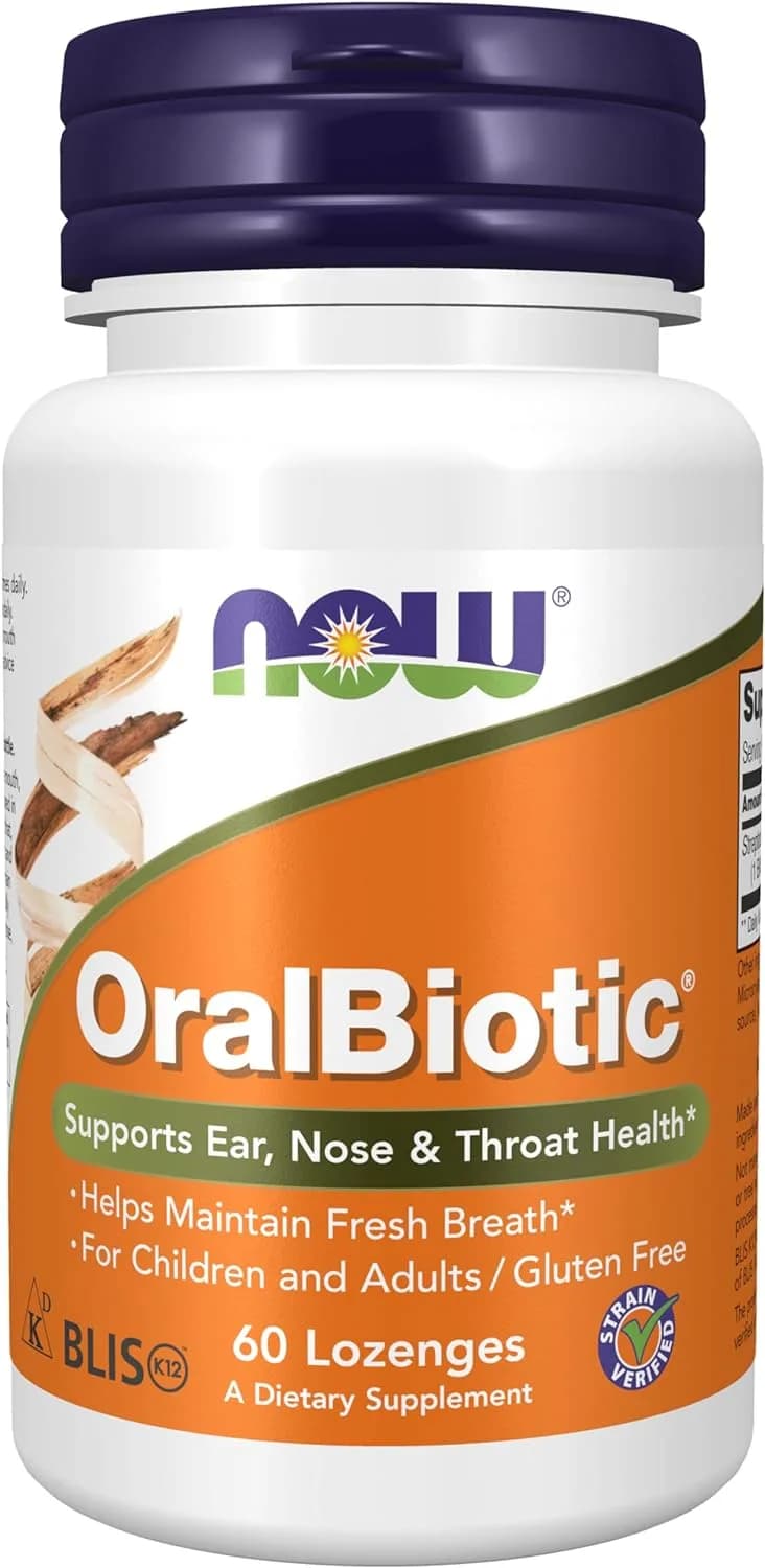 NOW OralBiotic, 60 Lozenges, Foods