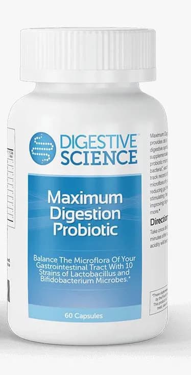 Digestive Science Maximum Digestion Probiotic Supplement, 60 Capsules by Leading Edge Health