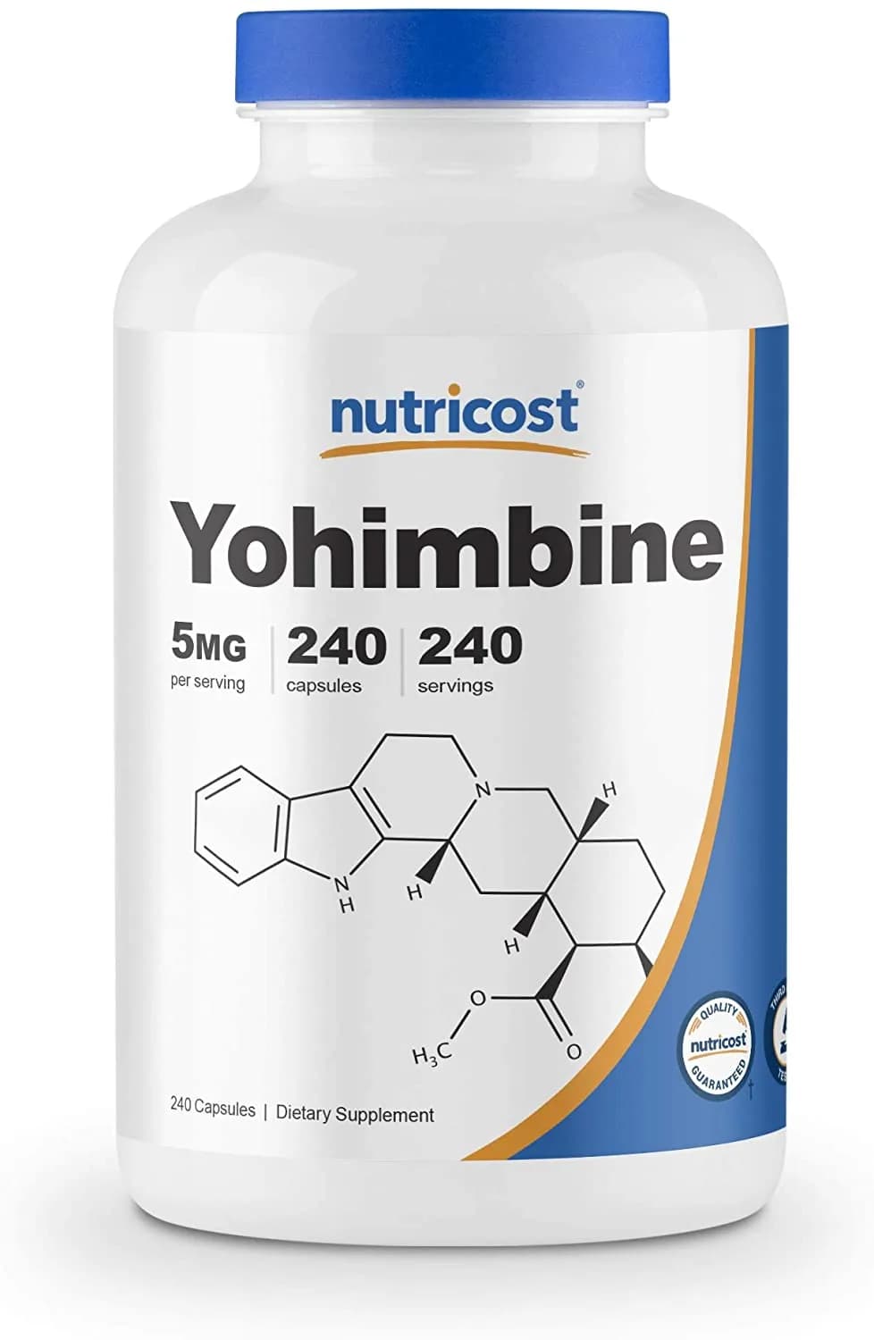 Yohimbine HCl, 5 mg, 240 Capsules by NutriCost