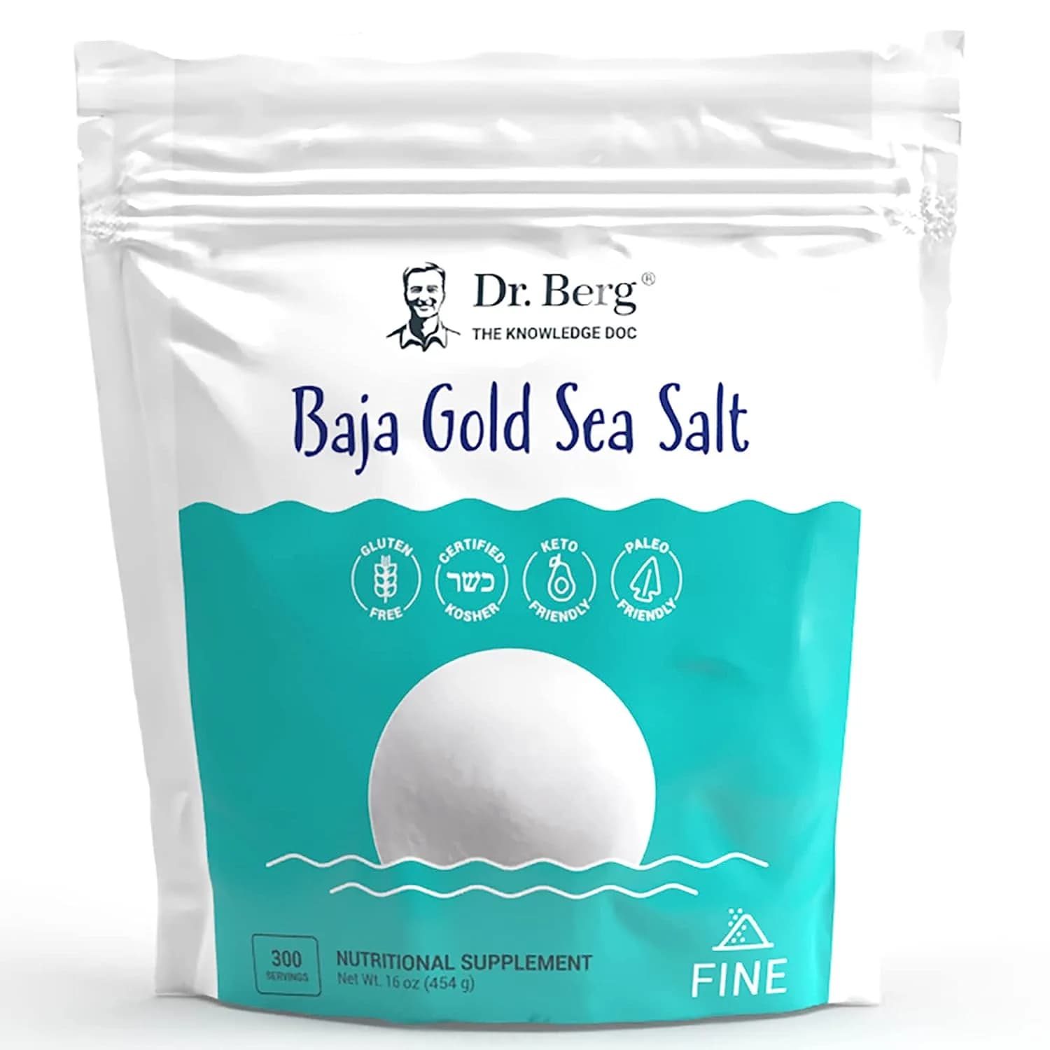 Dr. Berg’s Baja Gold Sea Salt Organic | For Hydration & Normal Stomach Acidity
