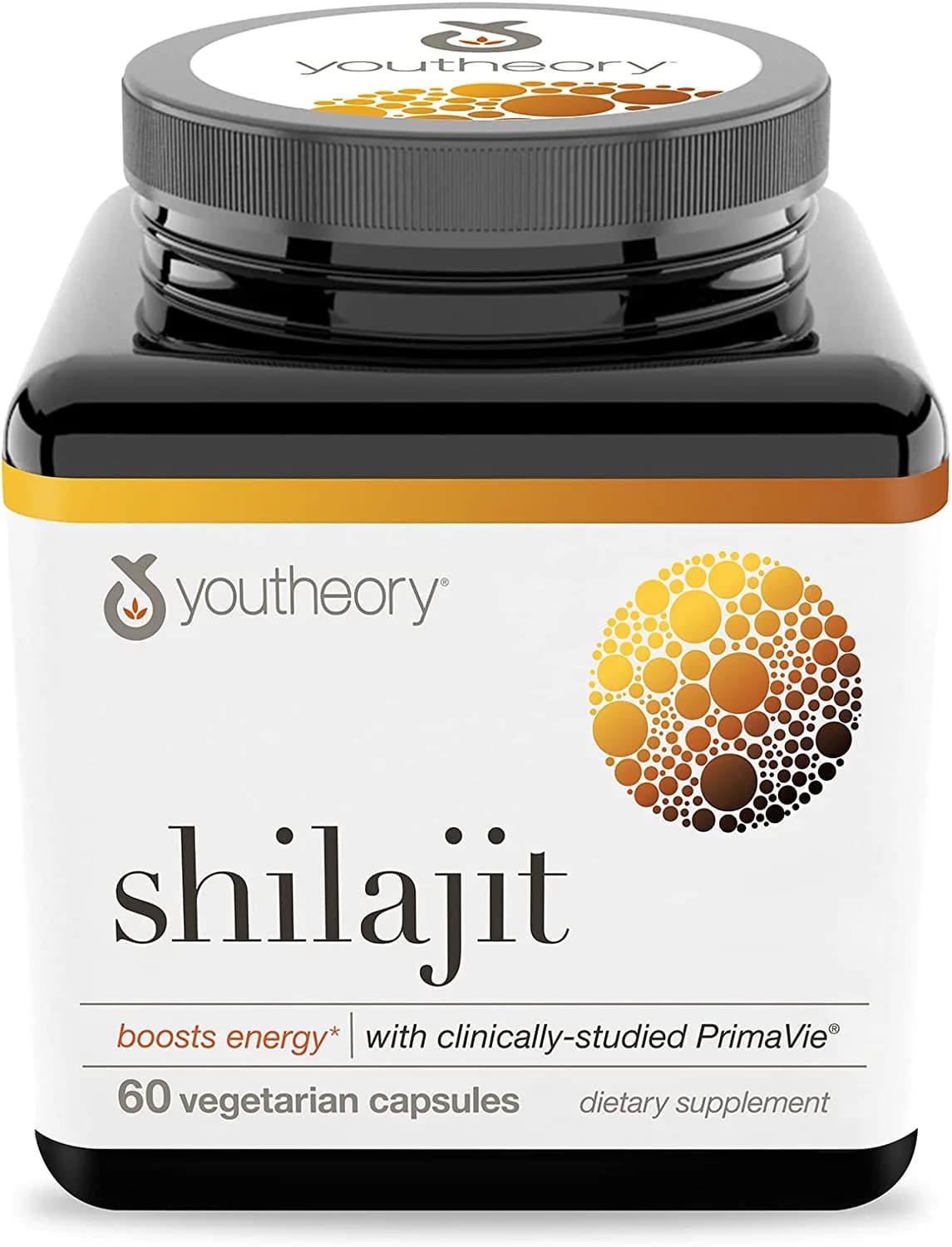 Shilajit Pure Himalayan Superfoood Energy Support Vegetarian, 60 Capsules by youtheory