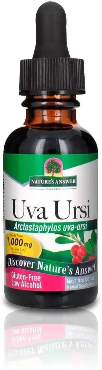 Nature's Answer Uva Ursi Leaf Liquid Drops with Organic Alcohol, 1-Fluid Ounce | Promotes Urinary Tract Health | UTI Relief | Natural Kidney Detox