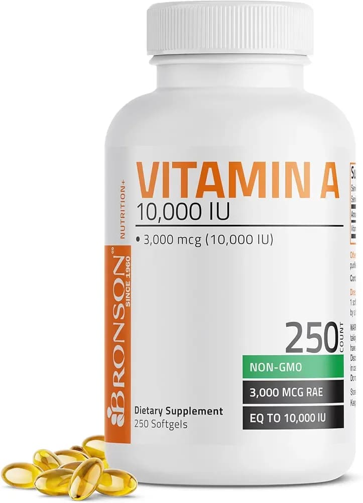 Vitamin A, 10000 IU, 250 Softgels by BRONSON Vitamins