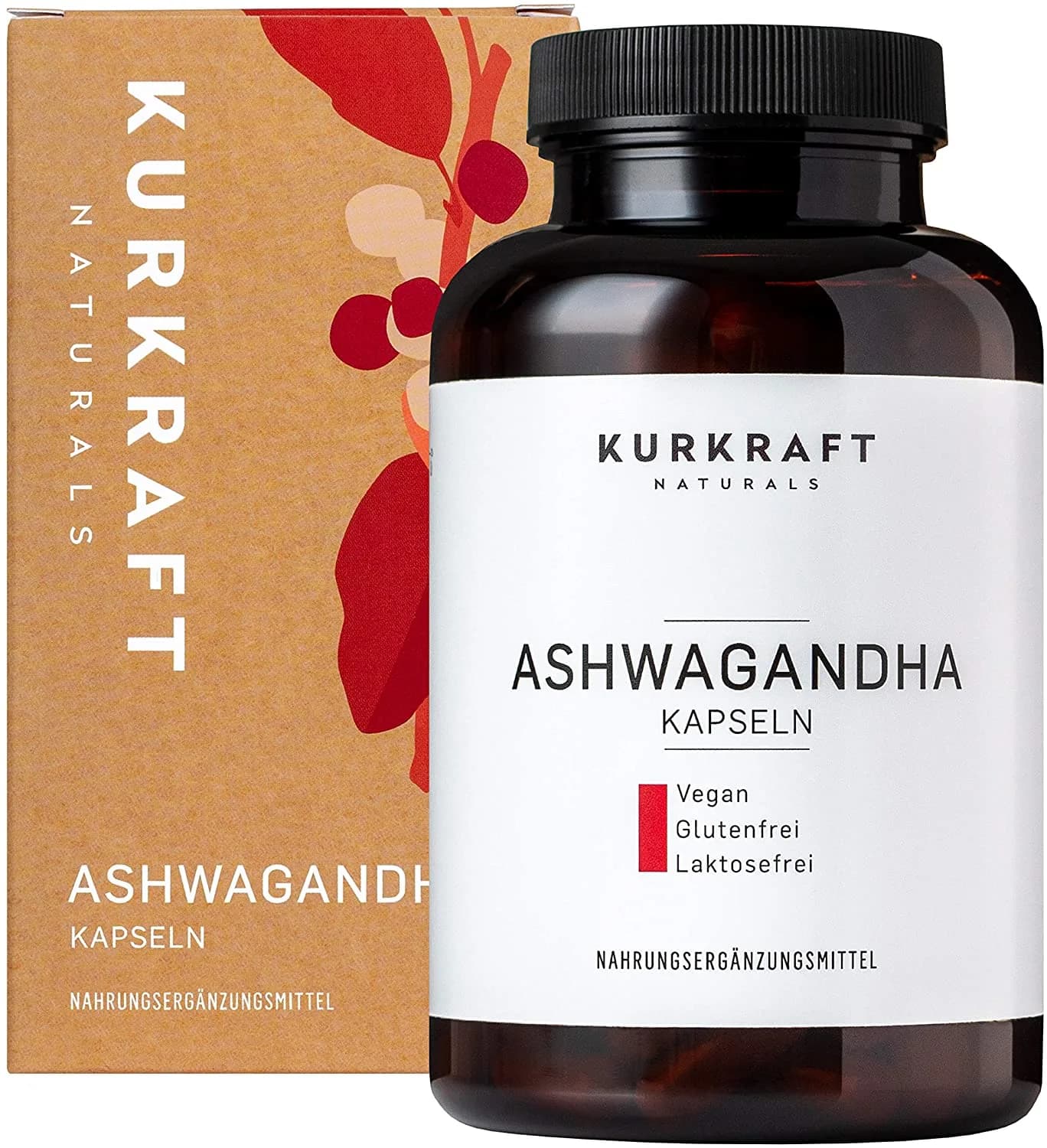 Premium Organic Ashwagandha per Capsule, 600 mg, 180 Capsules by Kurkraft