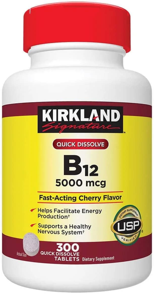 Expect More Quick Dissolve B-12, 5000 mcg, 300 Tablets by Kirkland Signature