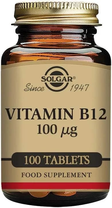 Vitamin B12, 100 mcg, 100 Tablets by Solgar