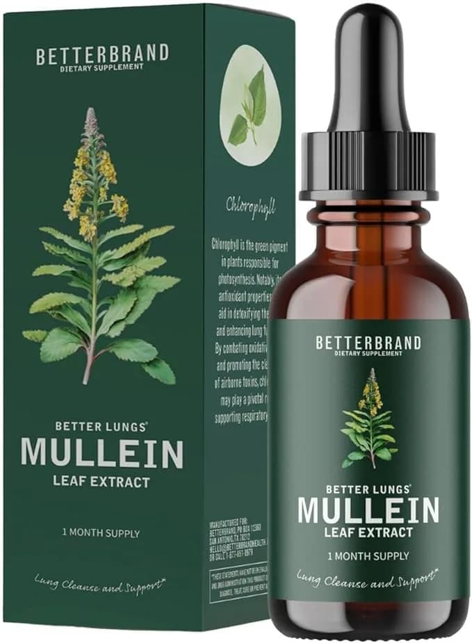 Betterbrand, Mullein Leaf Extract, 1 Month Supply