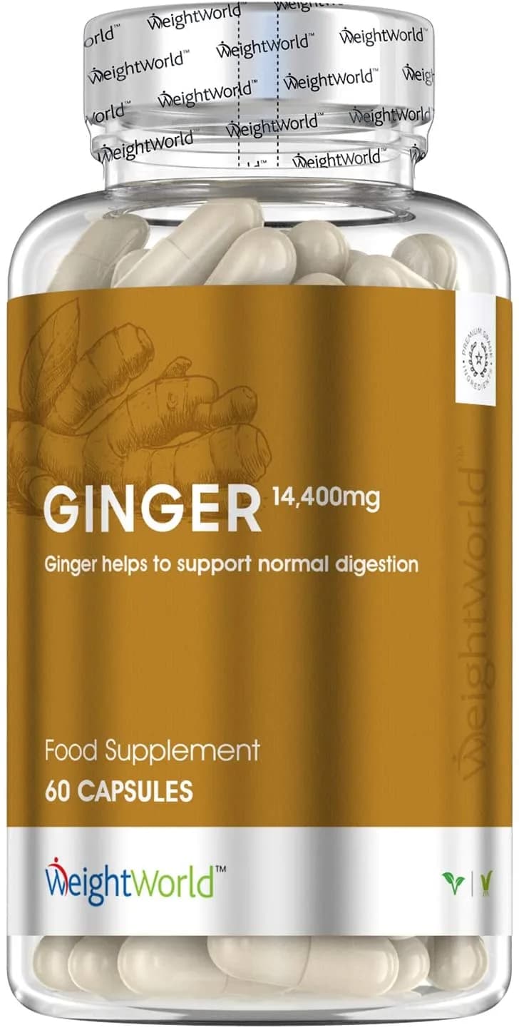 High Strength Ginger, 14400 mg, 60 Capsules by WeightWorld