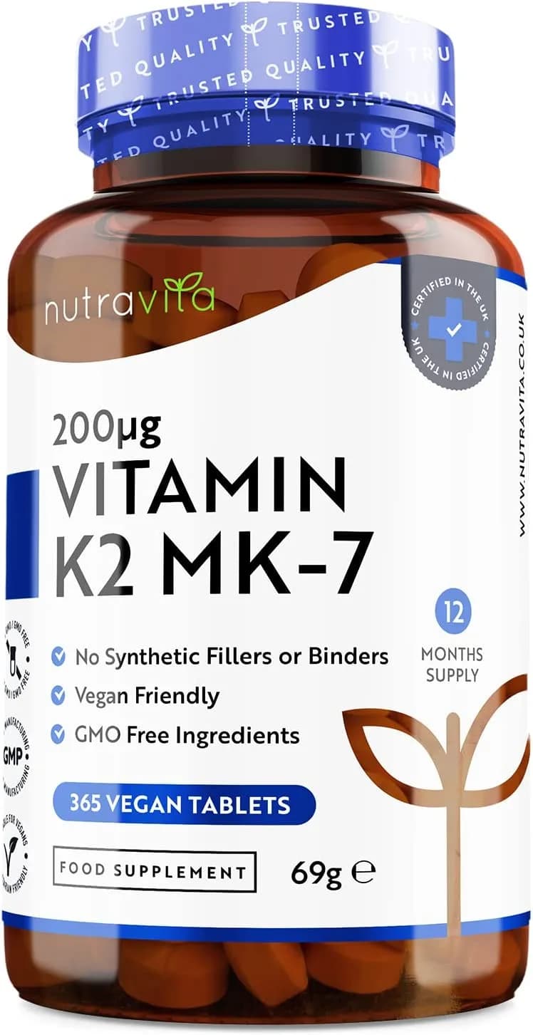 Nutravita Vitamin K2 MK-7, 200 mcg, 365 Tablets by Nutravita