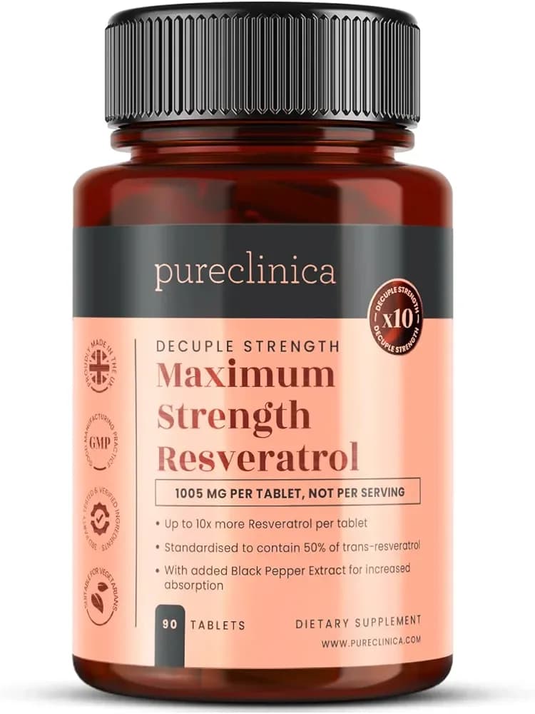 Pureclinica Resveratrol, 1000 mg, 90 Tablets