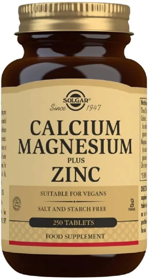 Calcium Magnesium Plus Zinc 250 Tablets by Solgar