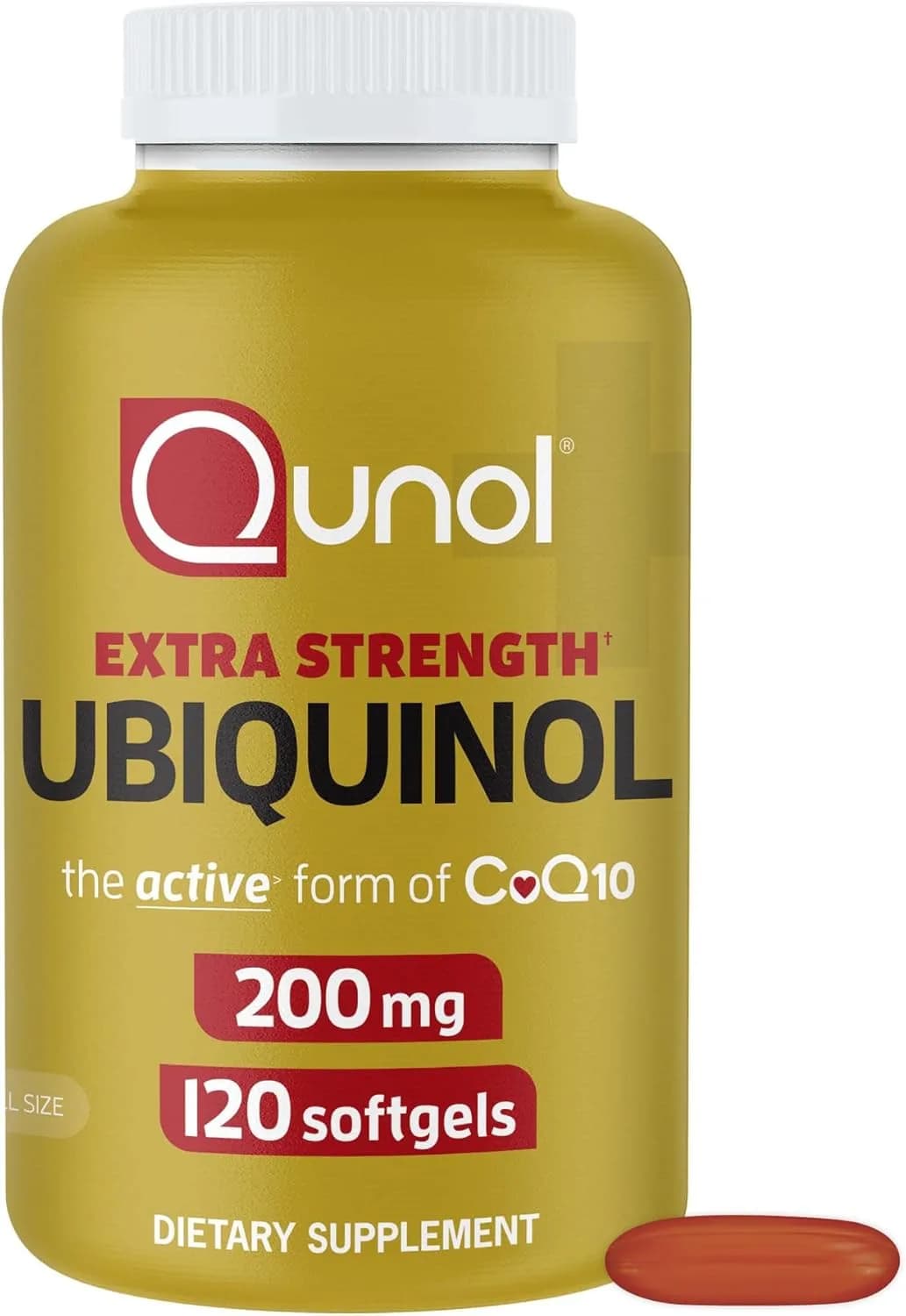 Qunol Qunol Ubiquinol Qunol Ubiquinol 200mg | Active CoQ10 | 120 Softgels