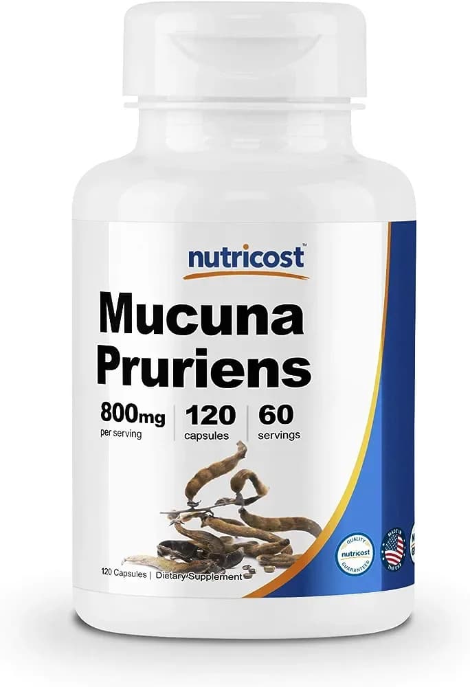 Mucuna Pruriens 800mg Per Serving Veggie Caps, 400 mg, 120 Capsules by NutriCost