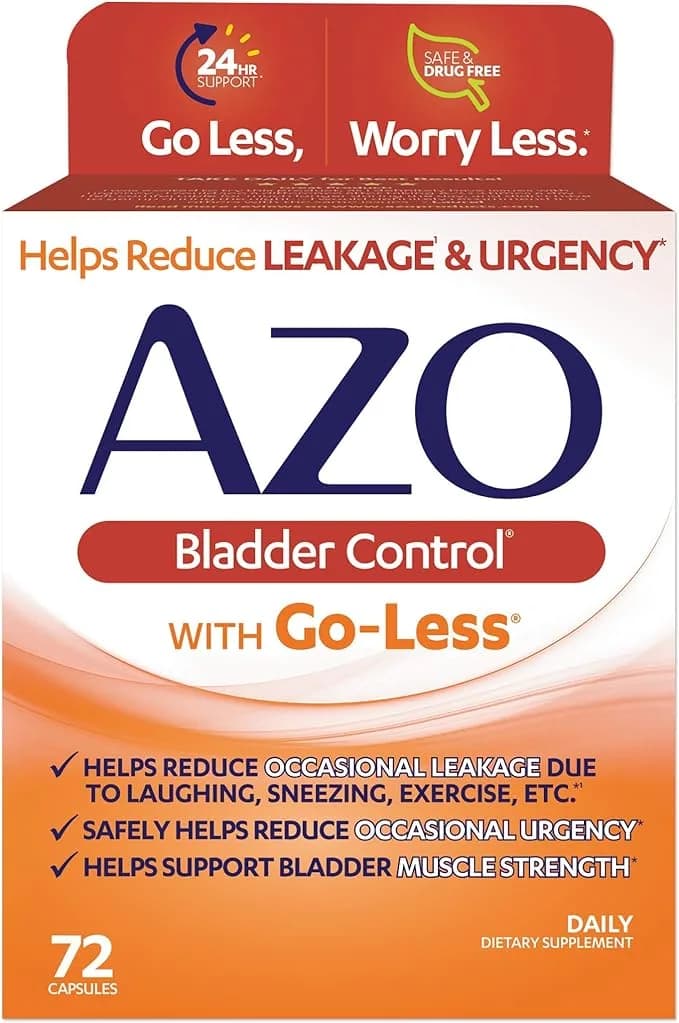 AZO Bladder Control with Go-Less Daily Supplement | Helps Reduce Occasional Urgency, leakage due to laughing, sneezing and exercise