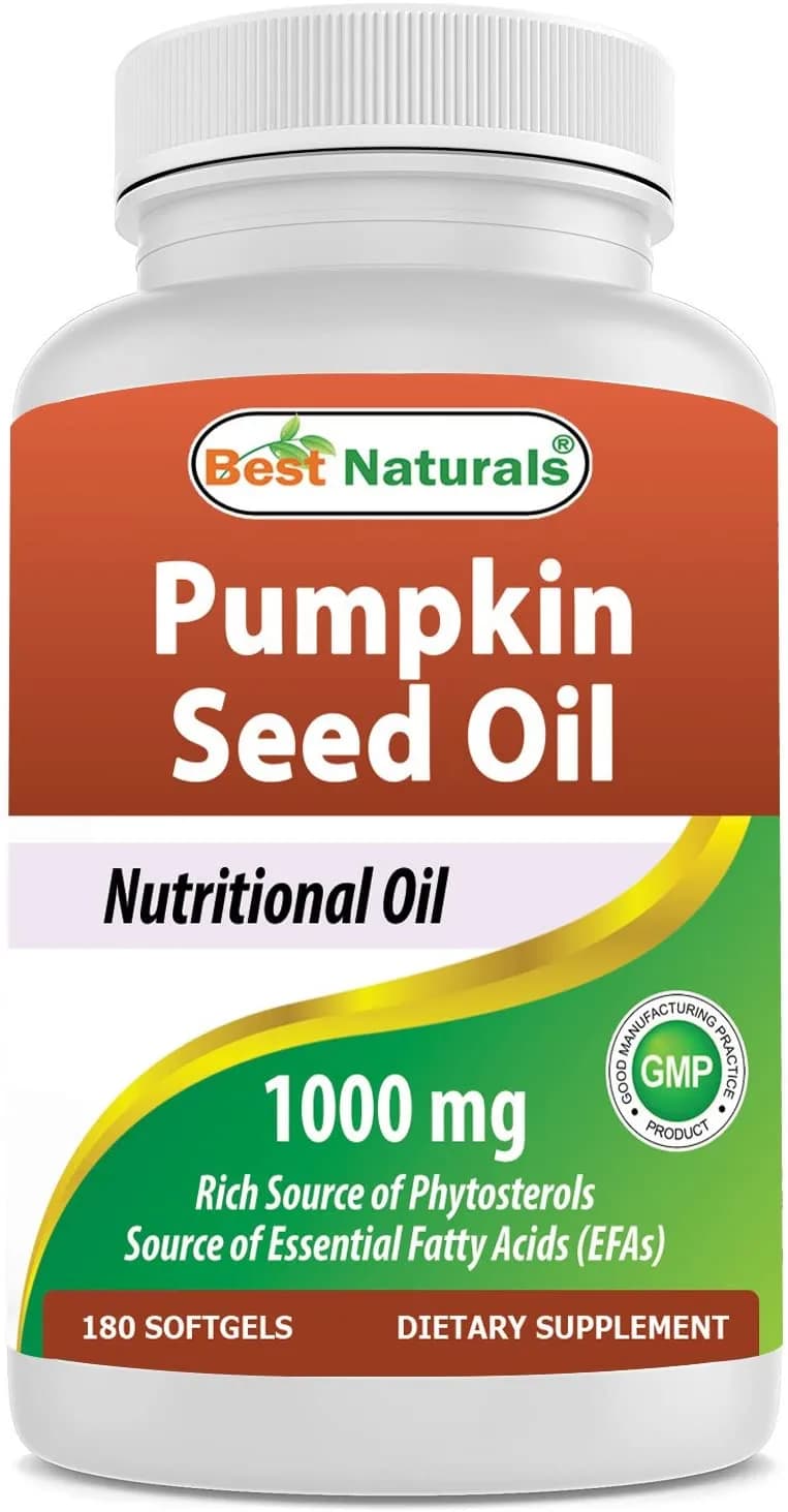 Pumpkin Seed Oil, 1000 mg, 180 Softgels by Best Natural's