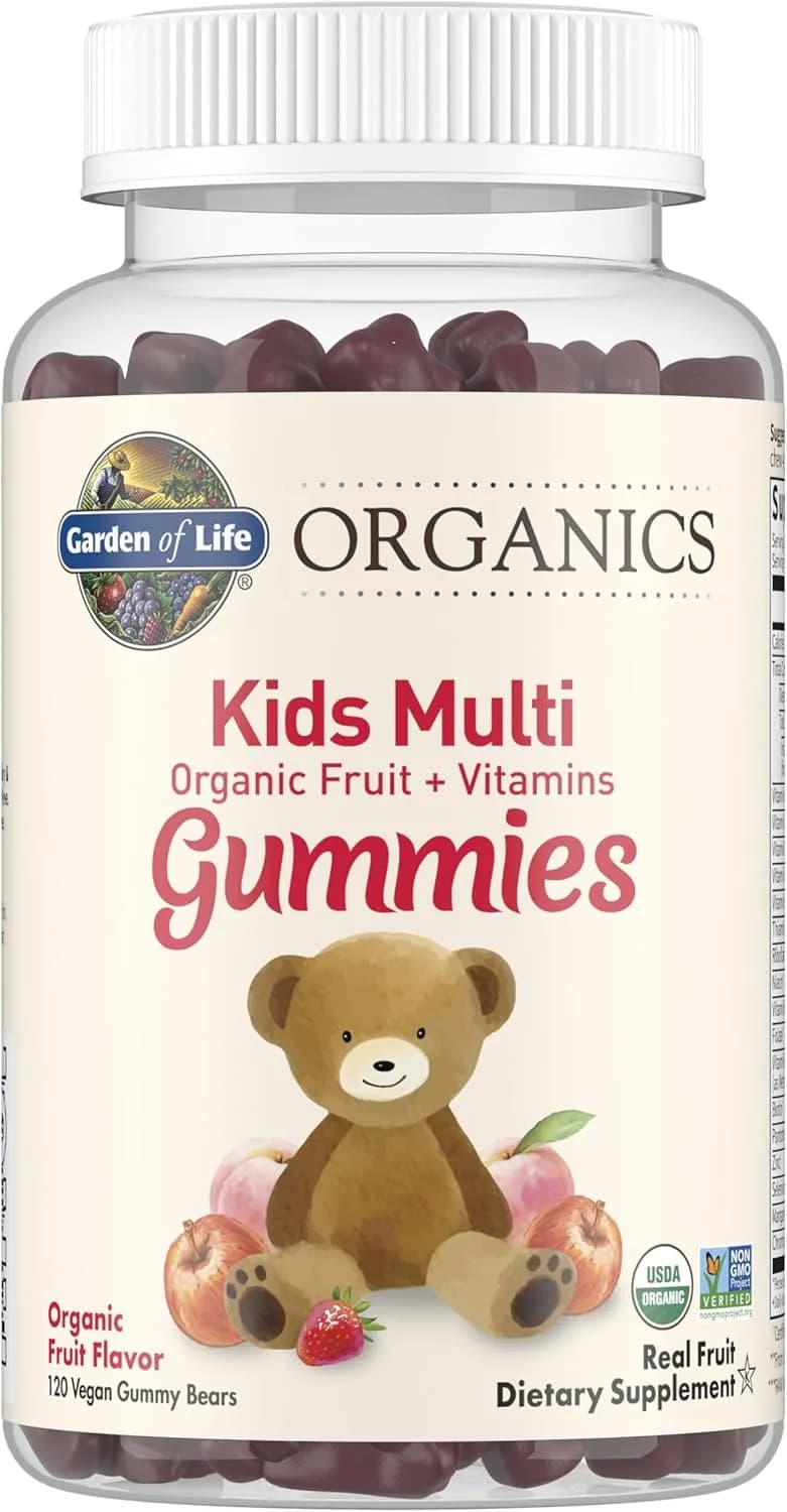 GardenGarden of Life Mykind Kids Gummy | Organic Real Fruit Multi |120 Real Fruit Chew Gummies