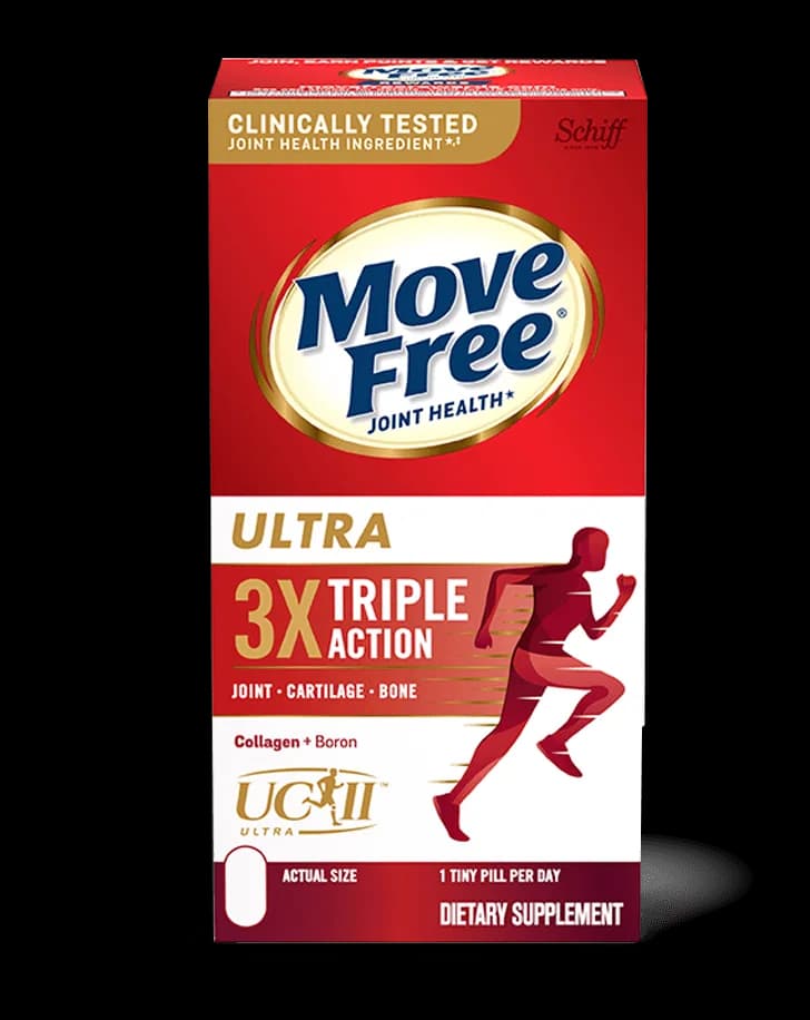 Schiff Move Free Ultra Triple Action Type II Collagen, Boron 75 Tablets