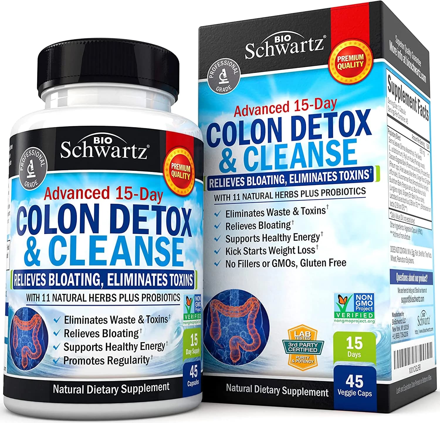 BioSchwartz Colon Cleanser Detox, 45 Capsules by BioSchwartz