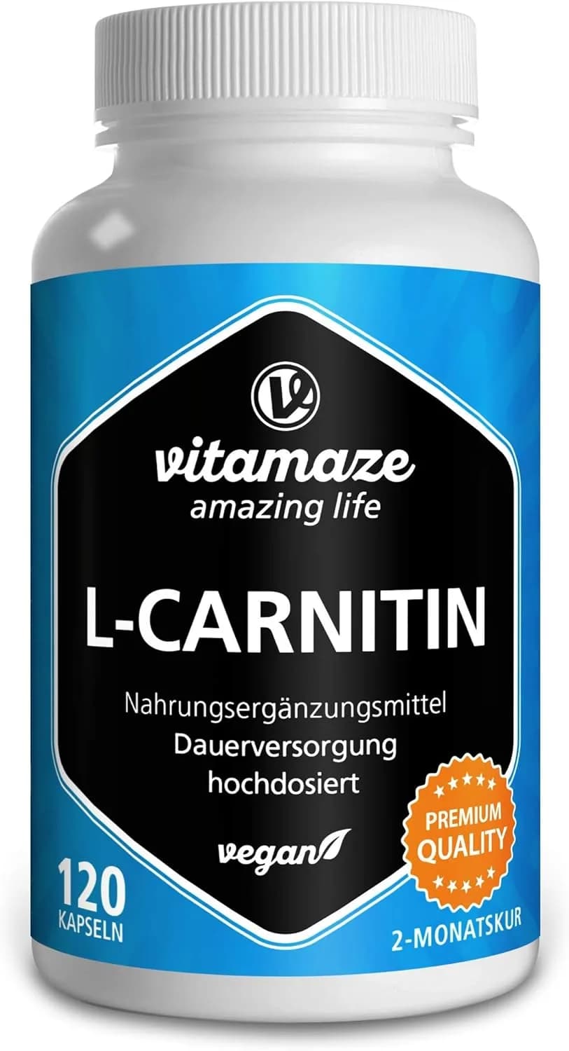 Vitamaze L-Carnitine 680mg vegan capsules made in Germany