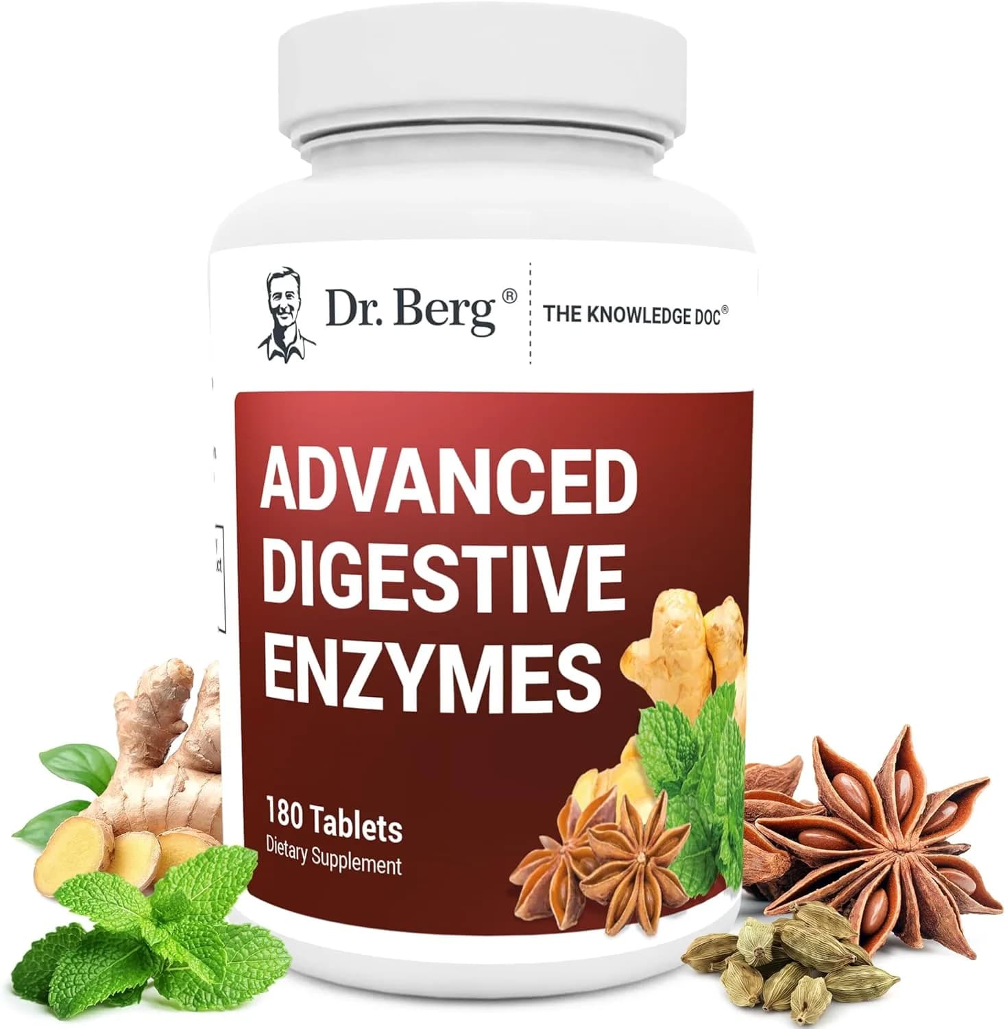Dr Berg Advanced Digestive Enzymes, 180 Tablets