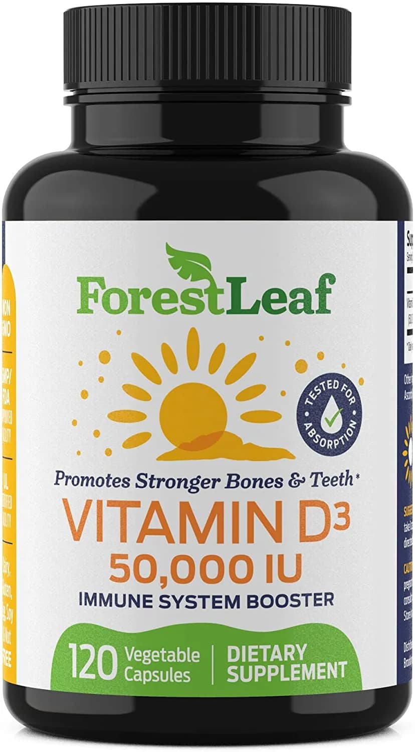 ForestLeaf Vitamin D3 50000 IU - 120 Capsules