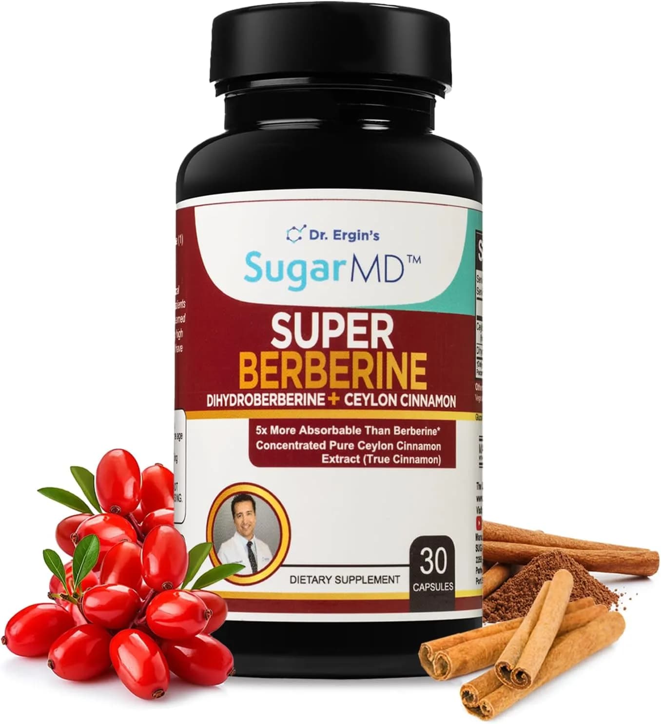 SugarMD Super Berberine, 30 Capsules