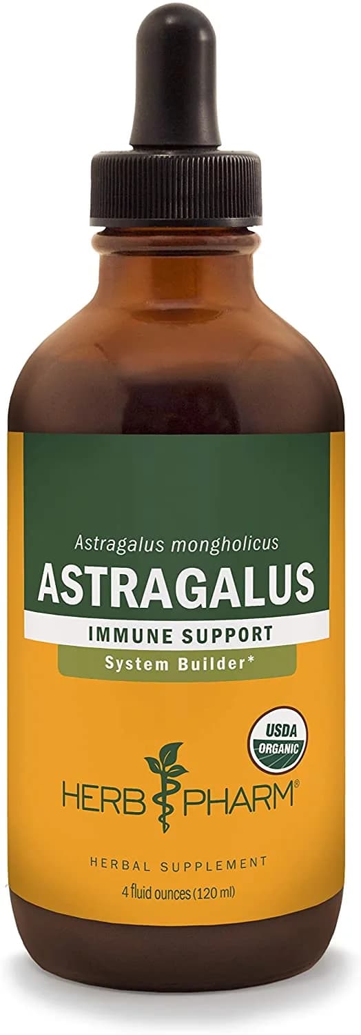 Herb Pharm Extracto líquido orgánico certificado de astrágalo para soporte del sistema inmunológico, 4 onzas