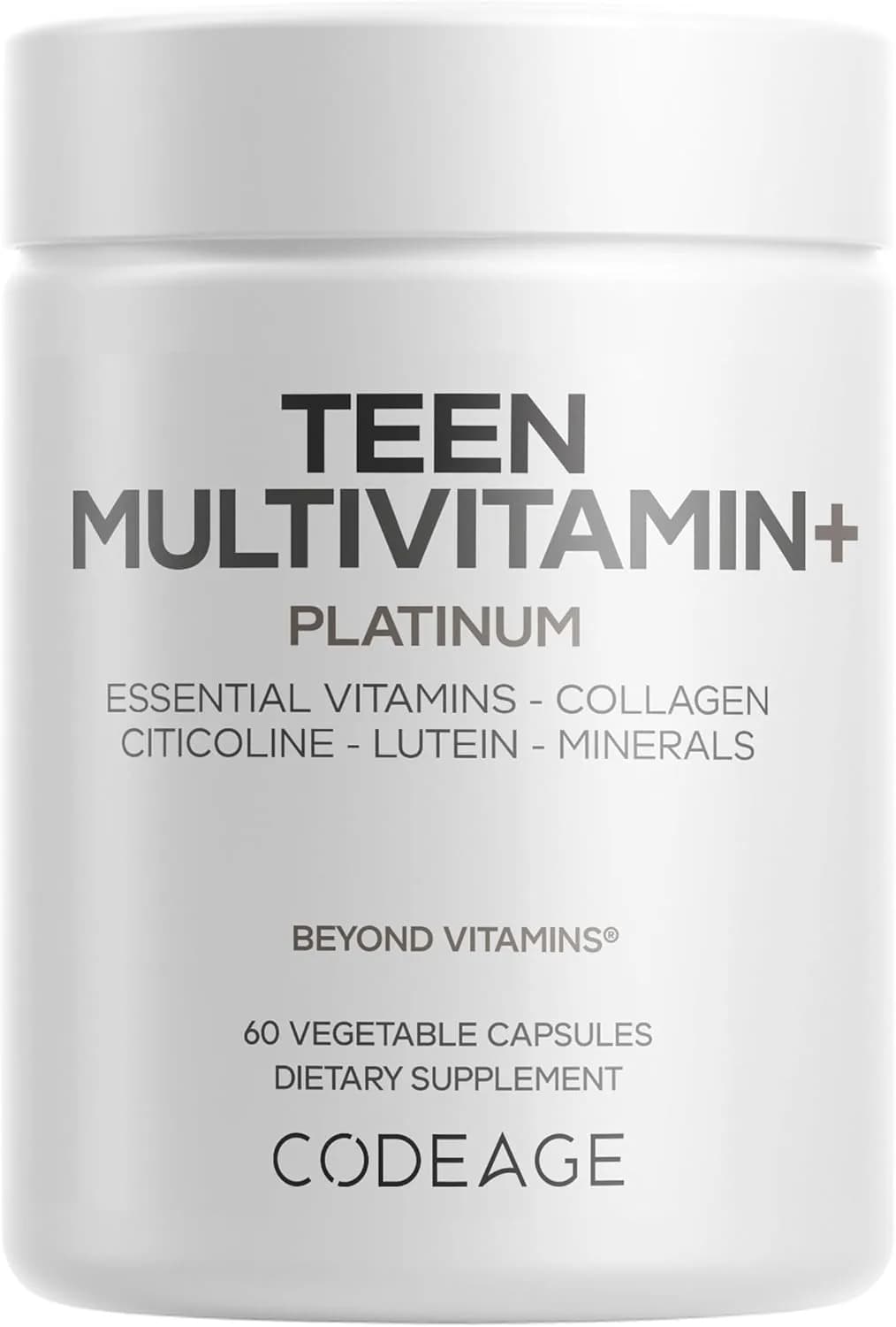 Codeage Teen Multivitamin+ Platinum for Ages, 60 Capsules by Codeage