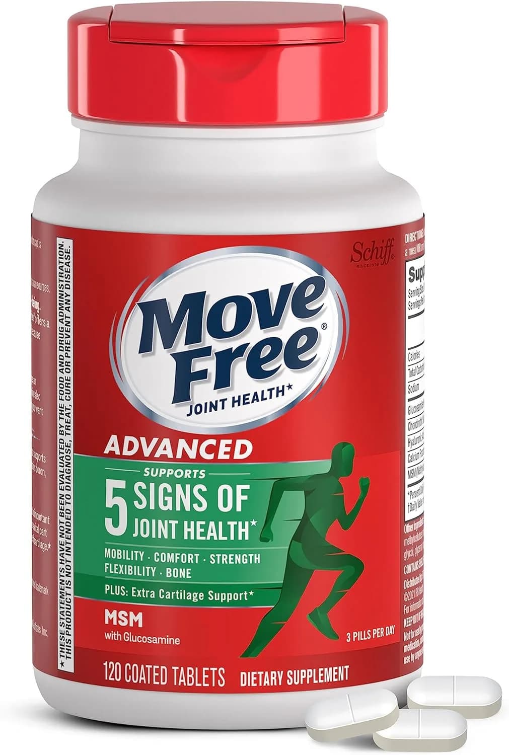 Schiff Move Free Advanced Plus MSM, 120 Tablets by Schiff