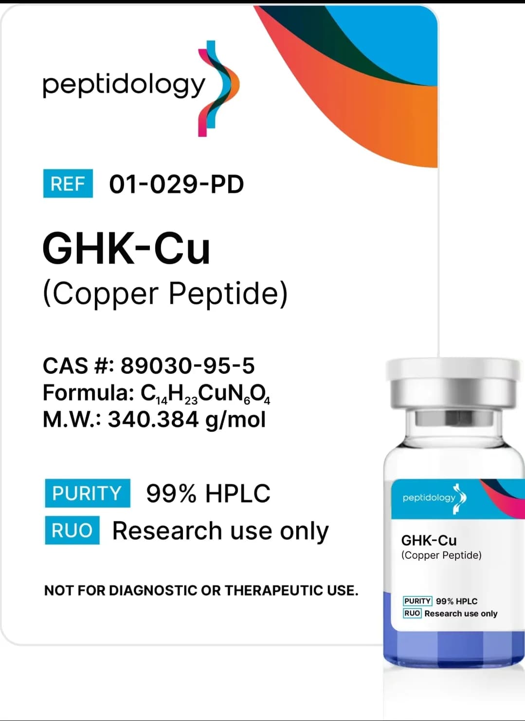 GHK-Cu Copper Tripeptide Support advanced tissue repair, 50 mg by PEPTIDOLOGY