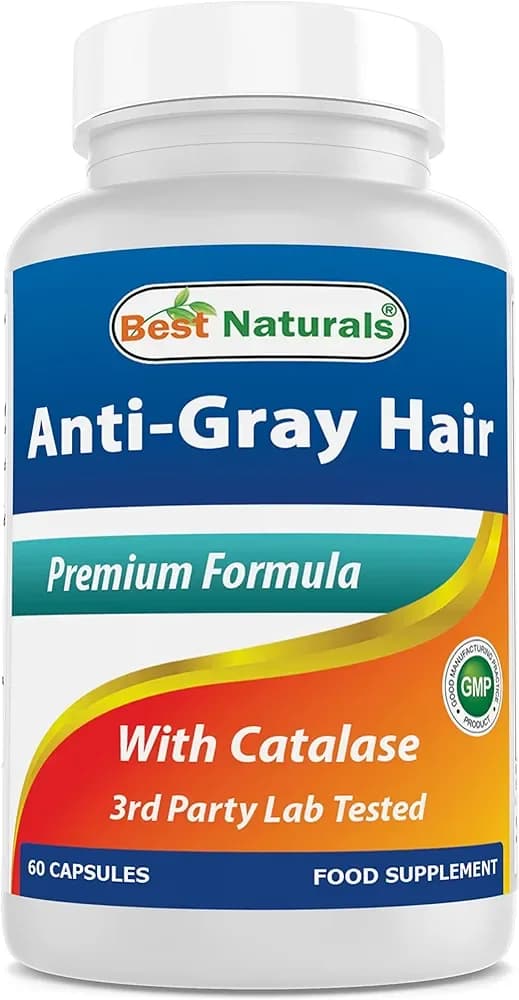 Anti Gray Hair Formula Catalase, 60 Capsules by Best Natural's