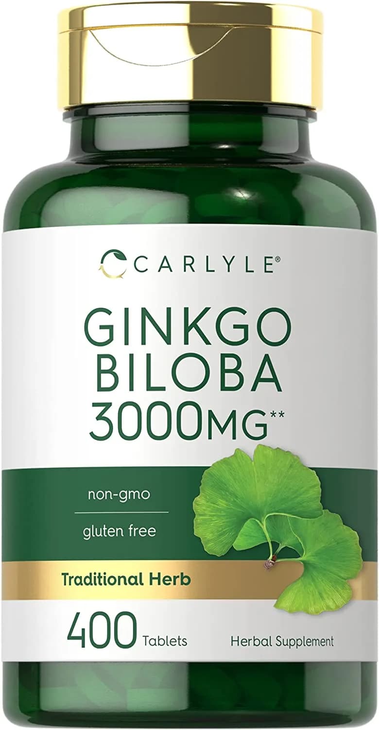 Ginkgo Biloba, 3000 mg, 400 Tablets by Carlyle nutritional