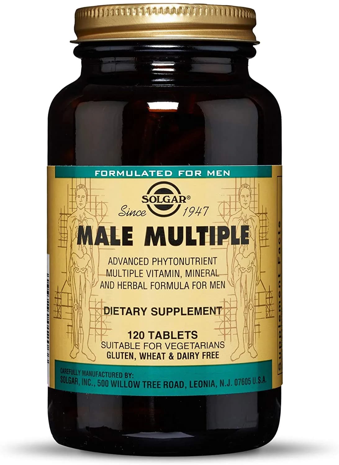 Solgar Male Multiple - Multivitamins and Multiminerals for Men, 120 Tablets