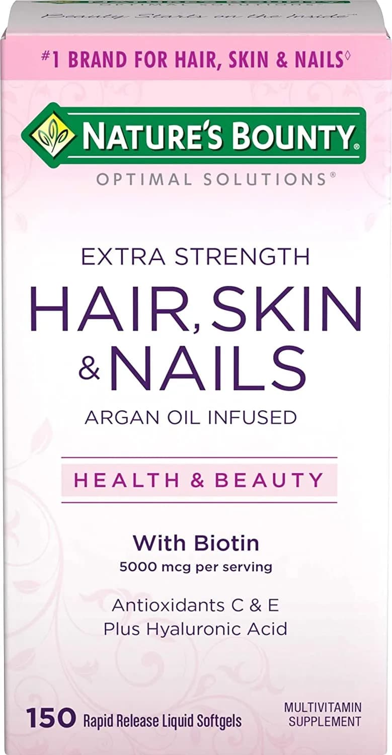 Optimal Solutions Hair Skin & Nails Extra, 150 Softgels by Nature's Bounty