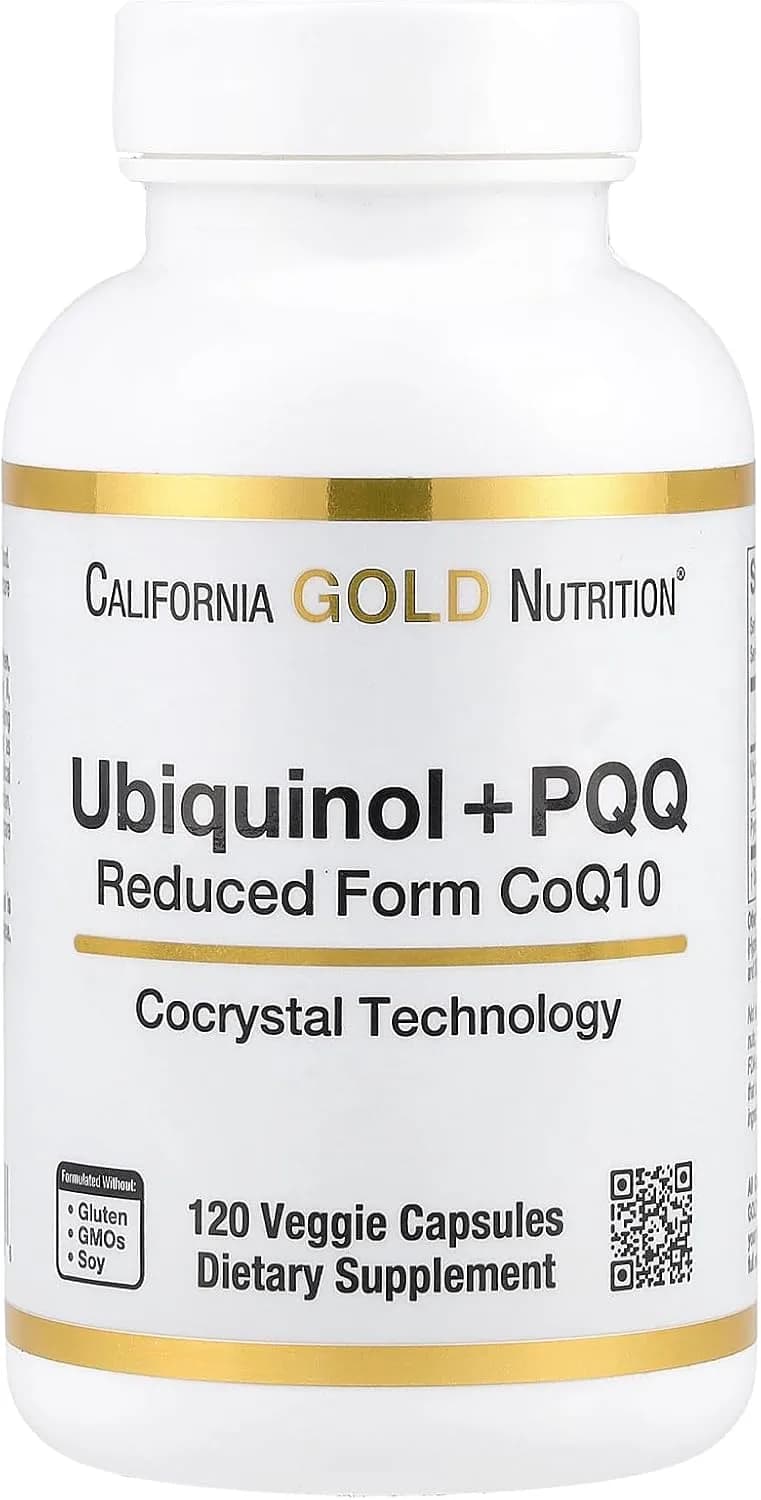 Ubiquinol CoQ10 + PQQ 10 mg, 100 mg, 120 Veg Capsules by California Gold Nutrition