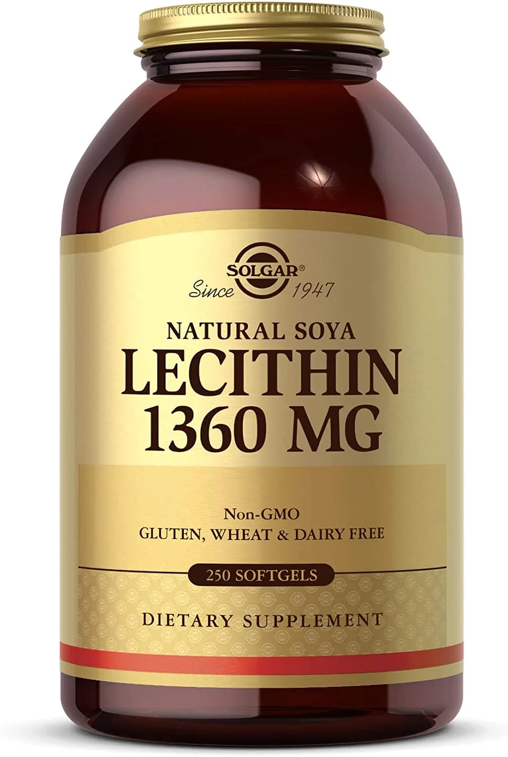 Lecithin Supports Overall Health, 1360 mg, 250 Softgels by Solgar
