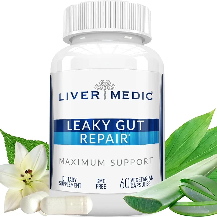 Leaky Gut Repair L-Glutamine & Zinc Formula, 60 Capsules by Liver Medic