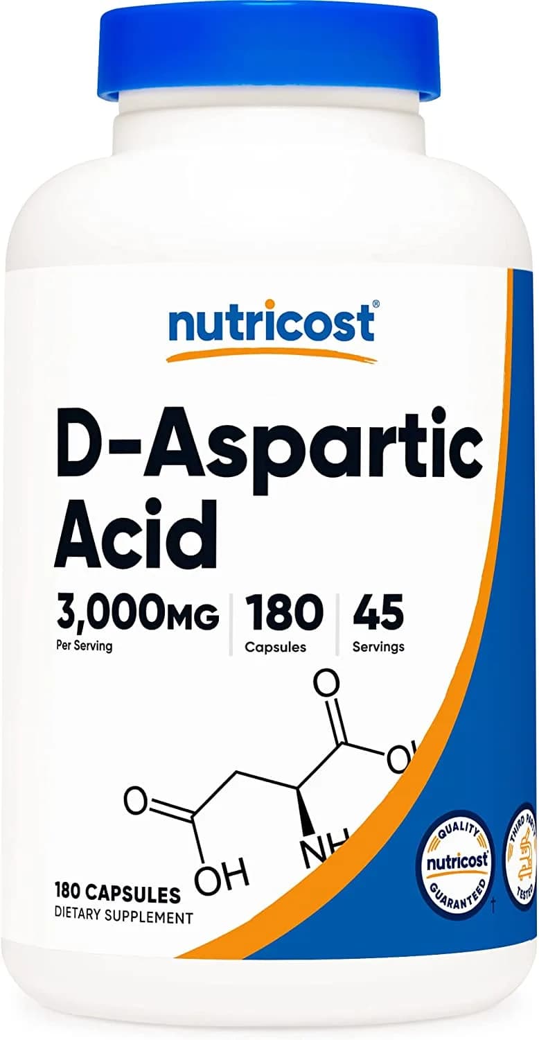 NutriCost D-Aspartic Acid, 3000 mg, 180 Capsules by NutriCost