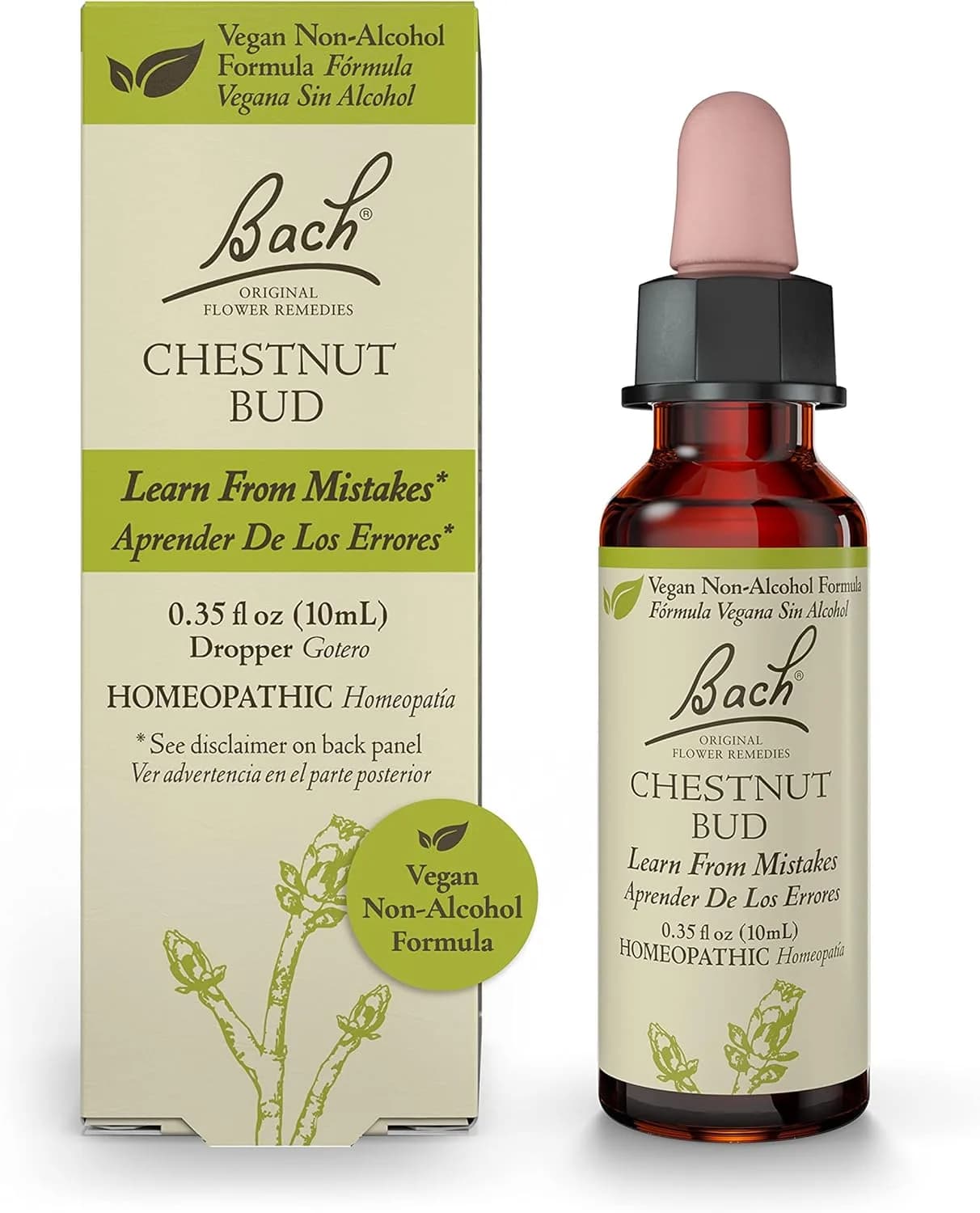 Bach Original Flower Remedies, Chestnut Bud 10mL Dropper <Br /> برعم الكستناء من علاجات الزهور الأصلية لد.باخ , 10 مل