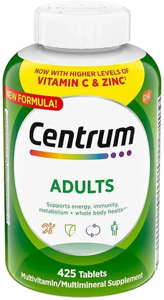 Centrum Adults Multivitamins contains key vitamins such as Vitamin C, Vitamin D, and Zinc, all of which play pivotal roles in bolstering immune function.